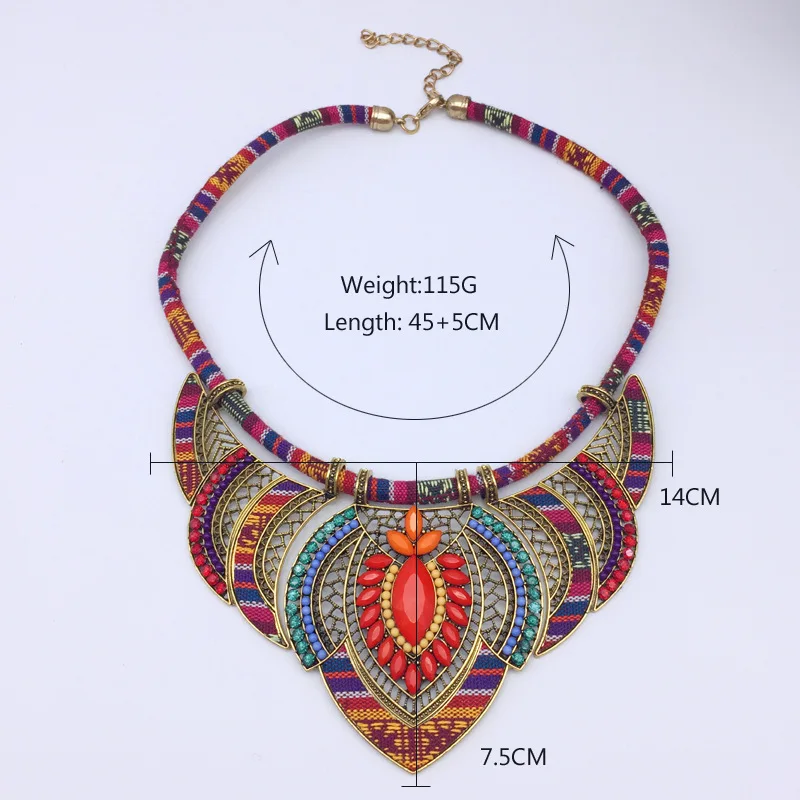 2018 богемное ювелирное ожерелье массивное женские модные большие этнические