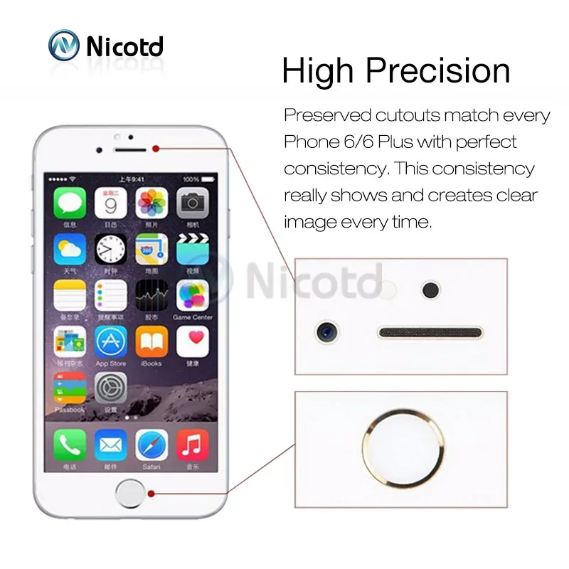 2 шт./лот, 9 H, полное покрытие, закаленное стекло для iPhone 6, 6s, 8 Plus, защита экрана, защитная пленка для iPhone 8, 7, 7 Plus, X