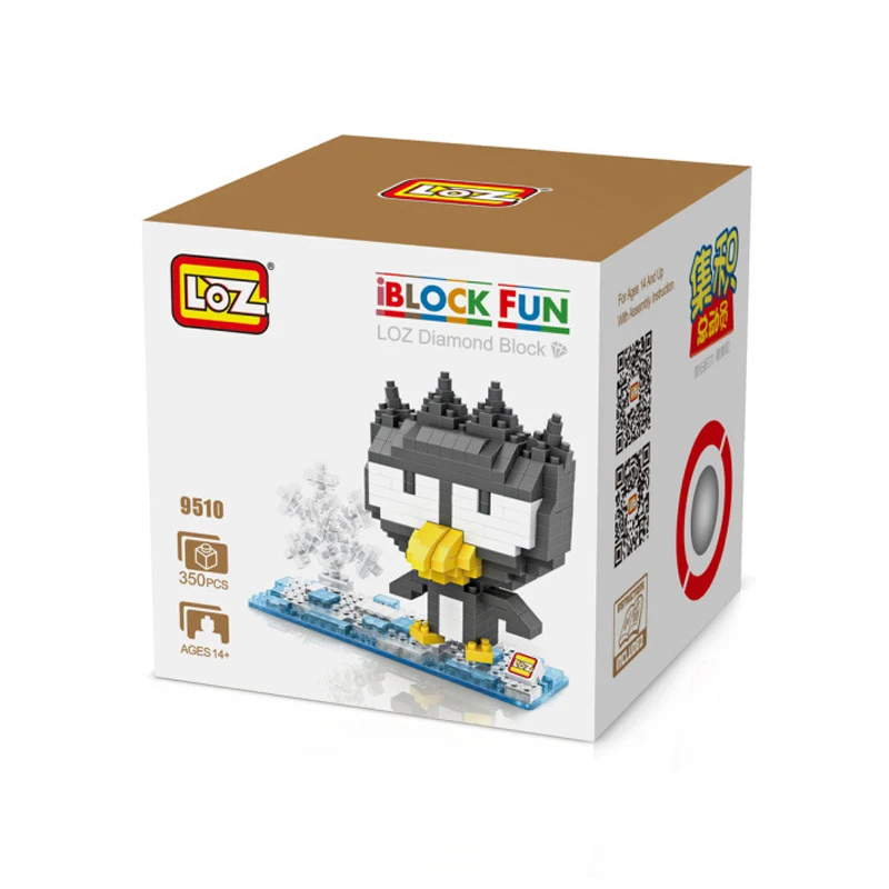 LOZ BADTZ MARU Марка Badtz Maru 3D подвижная фигурка модель крутой Пингвин XO игрушка алмазные