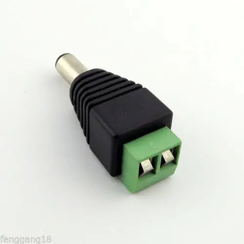 100 шт. DC 5 мм x 2 1 штекер CCTV LED разъем питания камера Balun адаптер соединитель|connector 5.5mm