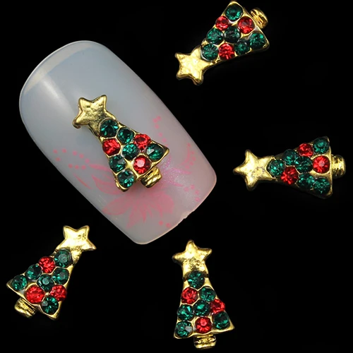10 шт. декоративные наклейки для ногтей в форме рождественской елки|nail art stickers|art