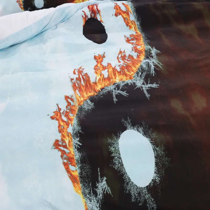3D fire Water Eight Diagrams Print Boys Duvet Cover water Tai Chi Kung Fu Design Chinese Element Bedding 3pc | Дом и сад