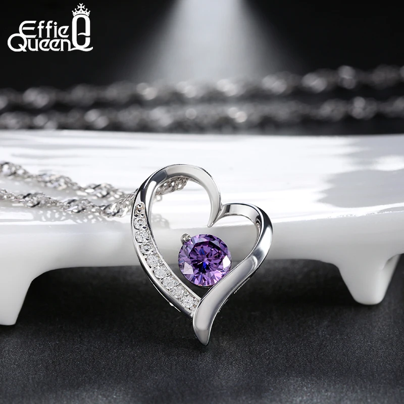 Effie Queen Новое романтическое сердце Форма полые кулон ожерелье Женские Ювелирные