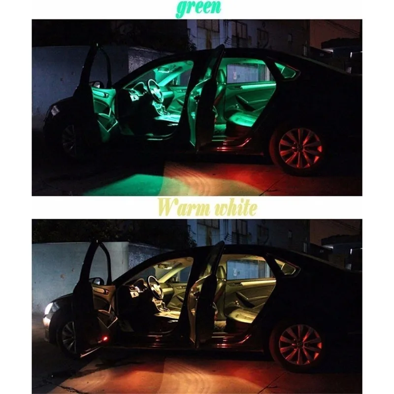 2 шт. RGB 5050 6 SMD гирлянда 31 мм Светодиодная купольная лампа Авто Дистанционное
