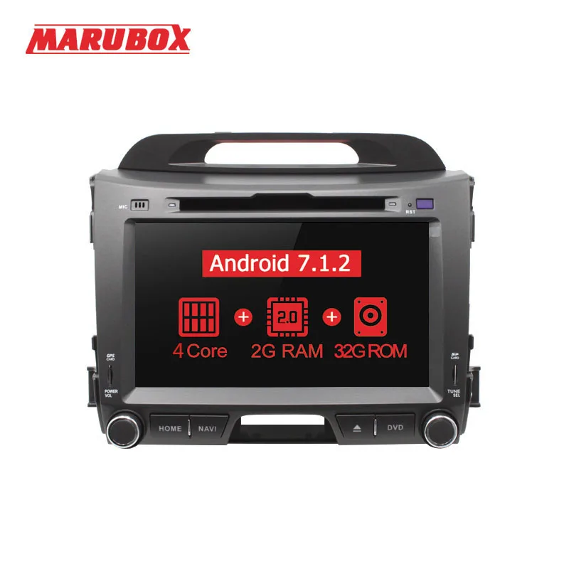 MARUBOX 8M201MT3 Автомобильный мультимедийный плеер для Kia Sportage 2009 2010 2011 2012 2013 2014 2015 Android 7