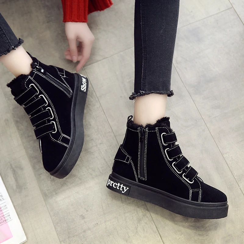 Chaussures femme зимние сапоги на платформе черный кружево до женская повседневная