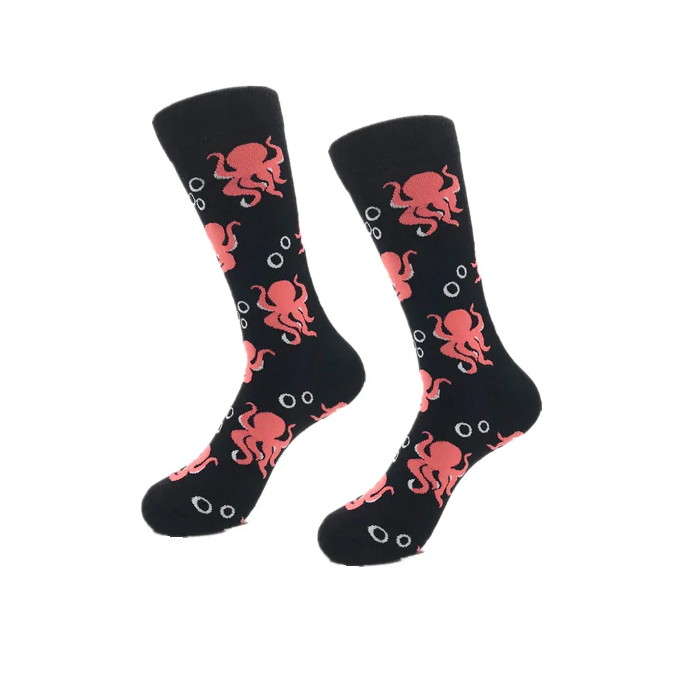 Мужские Носки Happy повседневные Компрессионные носки из чесаного хлопка с