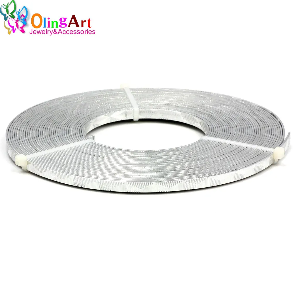 OLINGART 10 м/лот 5x1мм треугольная Печать Плоская алюминиевая проволока