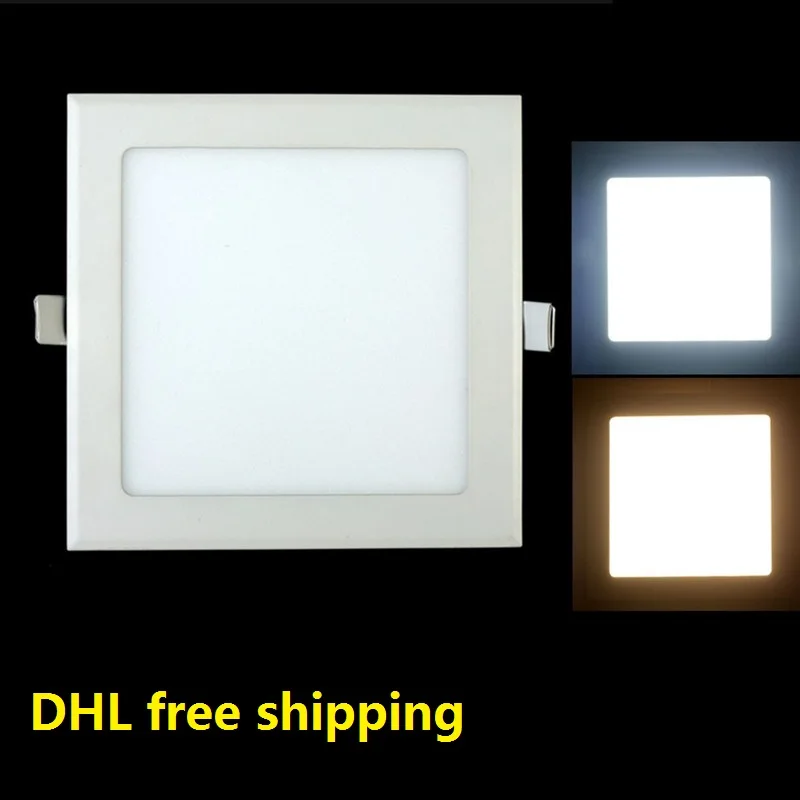 

25W Square LED Panel Light Recessed Kitchen Bathroom Ceiling Lamp AC85-265V LED Downlight Warm White/Cool White Free shipping