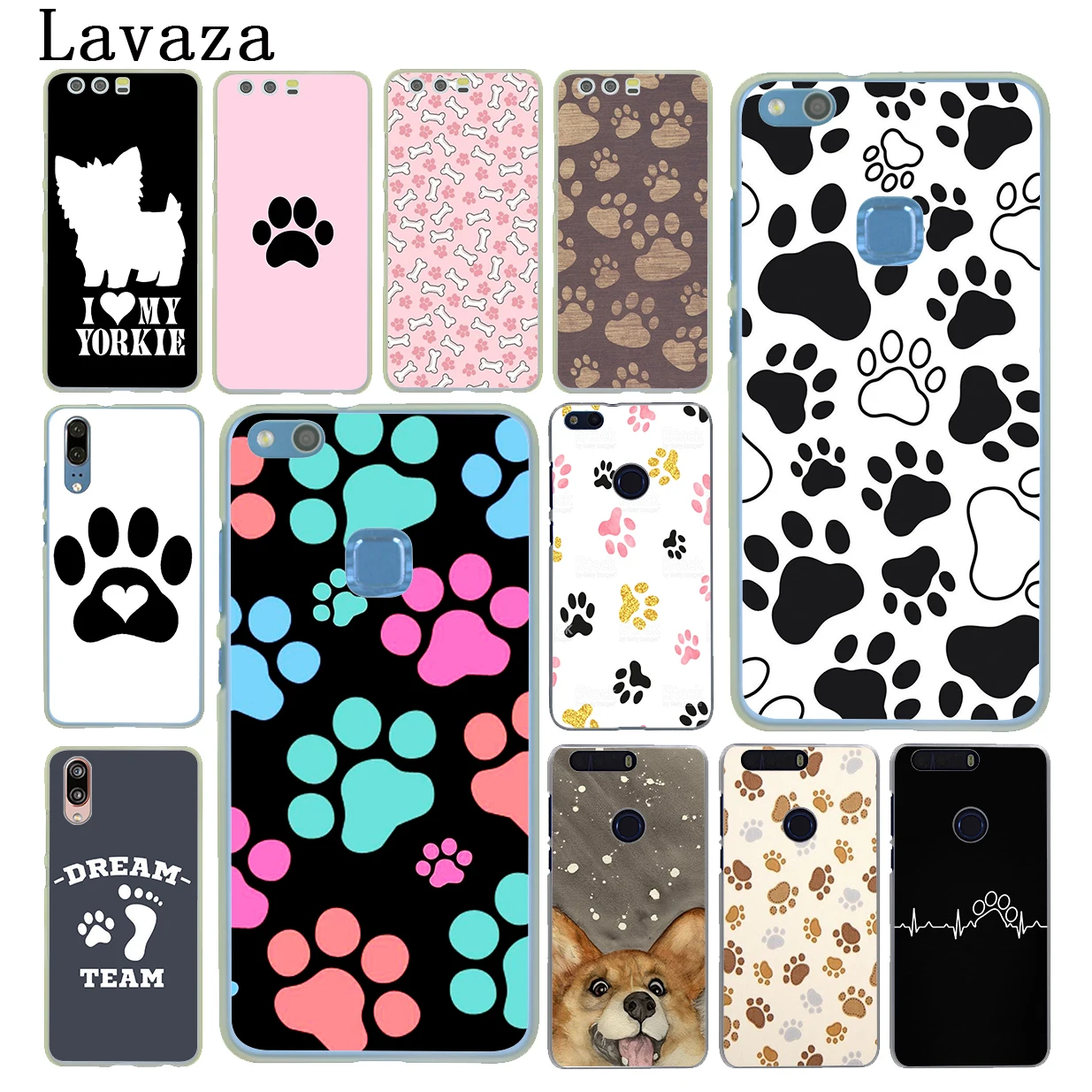 Жесткий чехол Lavaza с изображением лап Хаски для Huawei P30 P20 Pro P9 P10 Plus P8 Lite Mini 2016 2017 P smart Z