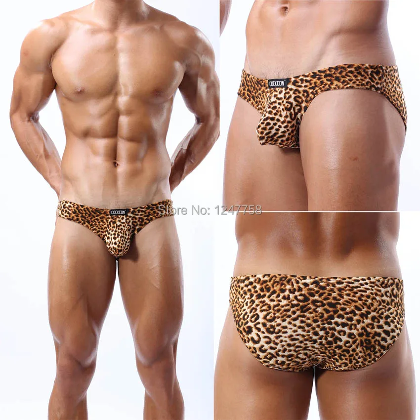 

New Sexy Men's Super Soft Leopar Underwear Cool Leopard Bulge Pouch Briefs