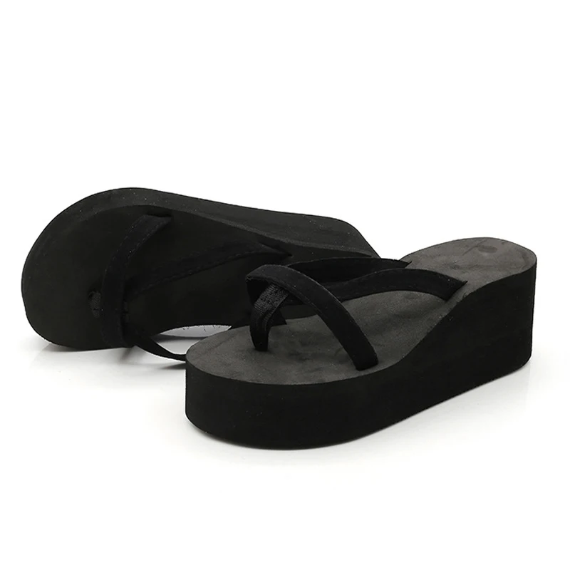 Женские босоножки на высоком каблуке; Zapatillas; Летняя обувь; модные шлепанцы с ремешками; пляжные вьетнамки; однотонные шлепанцы; коллекция года