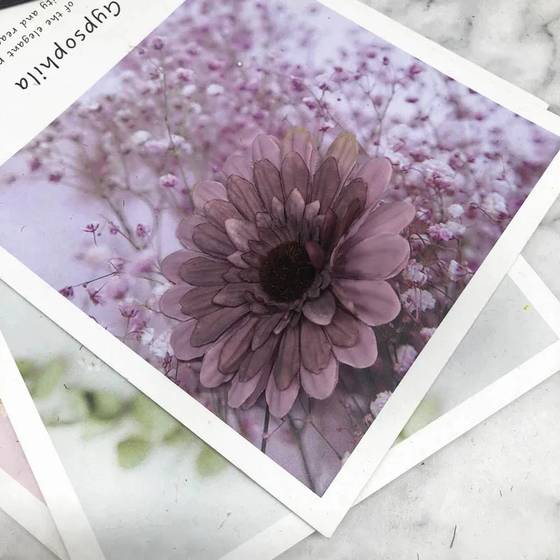 purple YOOROMER 5 шт. осенние украшения цветок головок подсолнуха шелковые искусственные цветы для украшения дома офисные вечерние украшения сада - Цвет: purple