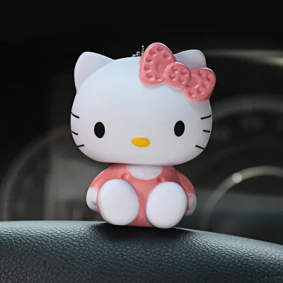Hello kitty Doraemon Kiki медведь Меховые помпоны детские игрушки брелок для женщин брелок металлические брелки для ключей ключи от машины сумка Подвеска Шарм D62 - Цвет: 1
