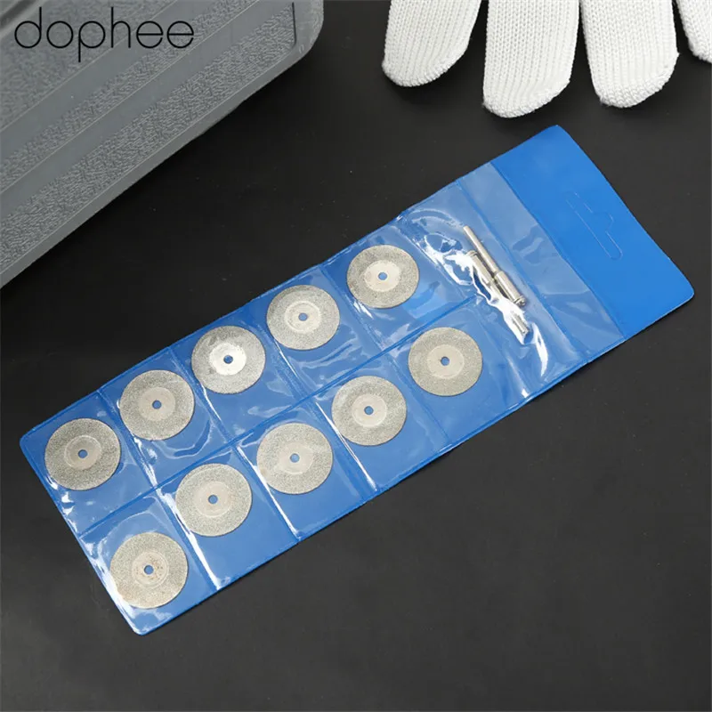 Dophee 10 шт. роторные алмазные режущие инструменты Dremel диаметр 25 мм острые диски +