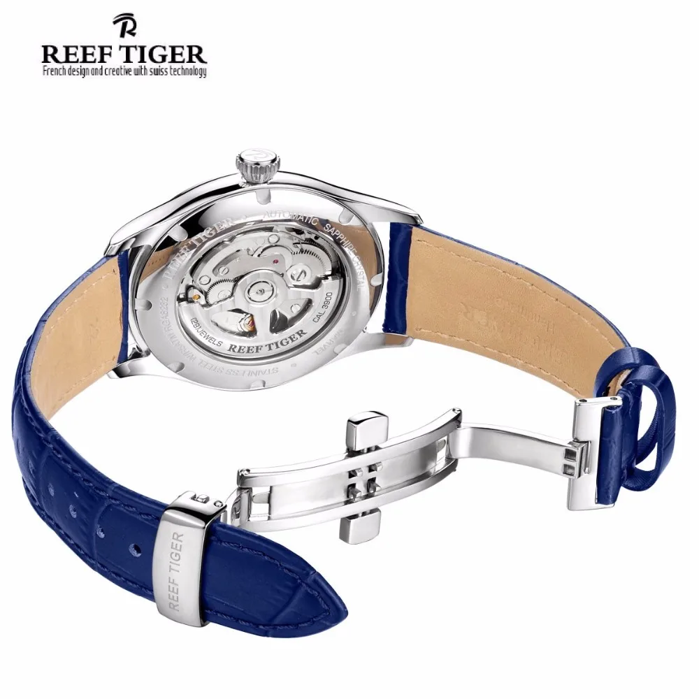 2017 Риф Тигр/RT классический Бизнес мужские часы из розового золота Сталь