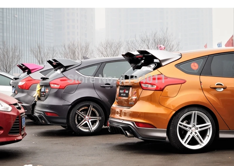 Монтфорд АБС пластик Материал Неокрашенный задний багажник крыло губы задний спойлер на крыше автомобиля Стайлинг для Ford Focus