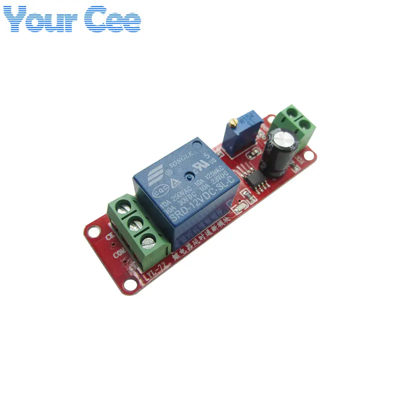 Реле задержки модуль переключатель таймер реле 1 10s фиксированный цикл NE555 DC 12V DIY