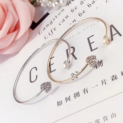 Женский браслет с сердцем золотистые/Серебристые браслеты | Украшения и