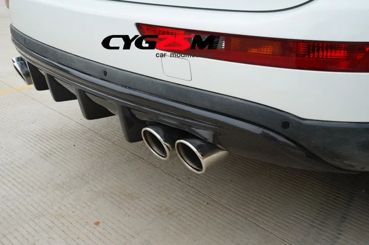Подходит для Audi Q5 2010- задний бампер диффузор бамперы губы протектор Защита карбоновое волокно
