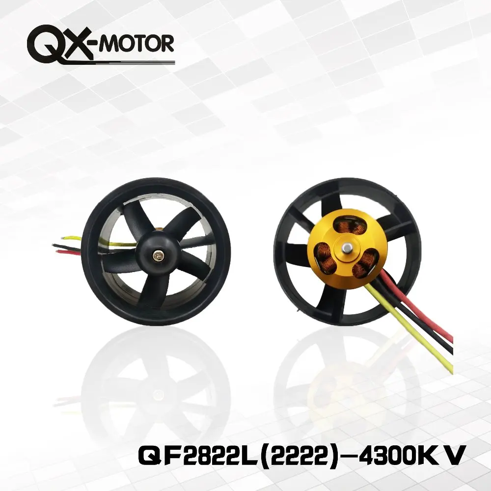 QX двигатель 64 мм EDF все наборы QF2822 4300KV с 5 лезвиями Ducted Fan для RC Самолет|motor with|64mm