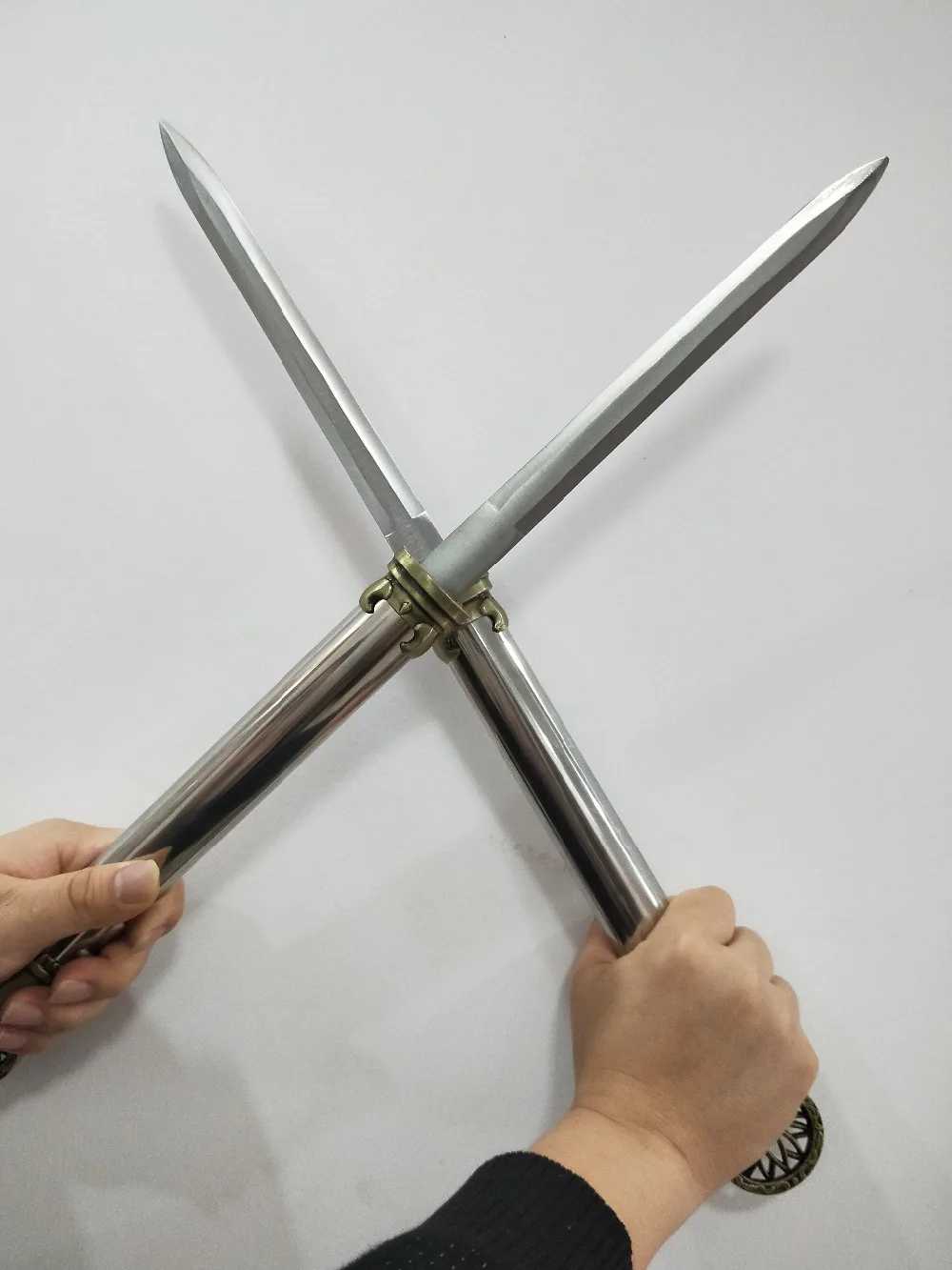 60 см до 80 меч из нержавеющей стали двойная палка косплей реквизит подарок для