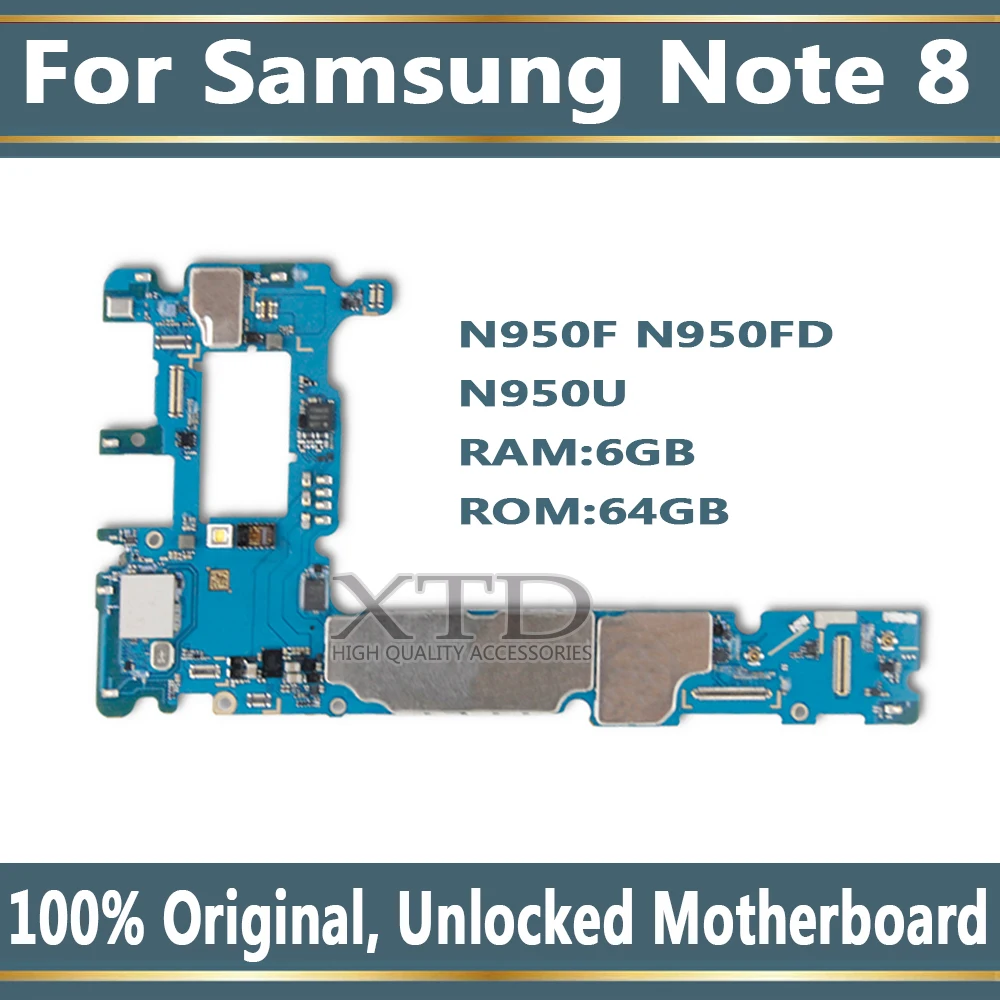 100% протестированная разблокированная Логическая плата для Samsung Note 8 материнская