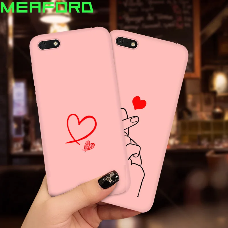 Розовый силиконовый чехол для Huawei Honor 7A 5 45 &quot милый мультяшный мягкий TPU телефона