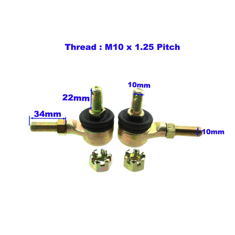 XLSION Aftermarket Tie Rod End Set 10mm For Hammerhead Trailmaster 150 150cc ATV Go Kart Replace Part # 6.000.062 | Автомобили и