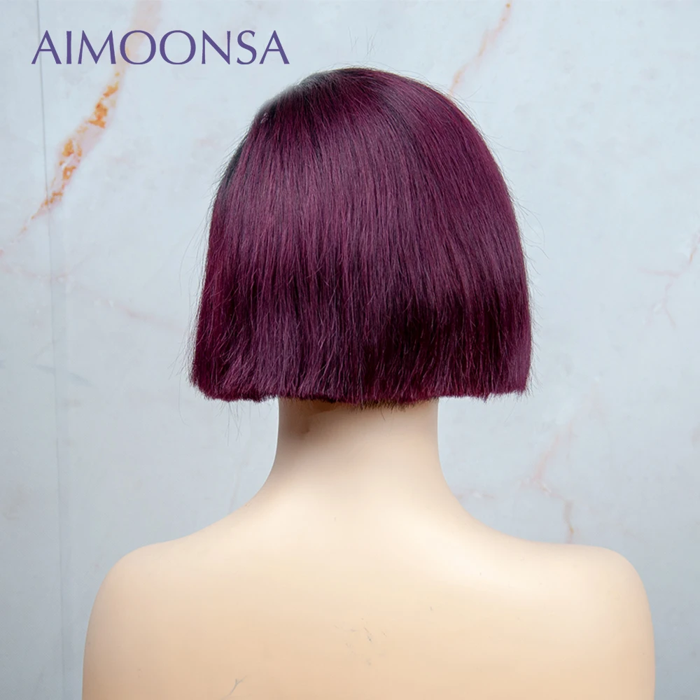 13x6 613 короткий Боб человеческие волосы парики Pixie Cut Кружева передние для черных
