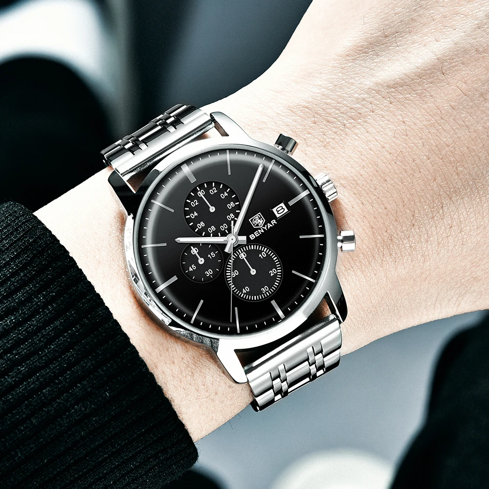 

BENYAR Watch Men Waterproof Fashion Luxury Erkek kol saati Sports Watch Men Wristwatch relogio masculino reloj hombre 2019
