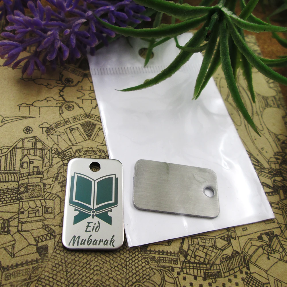 

20pcs--"eid mubarak version 2"stainless steel charms more style for choosing DIY pendants for necklace