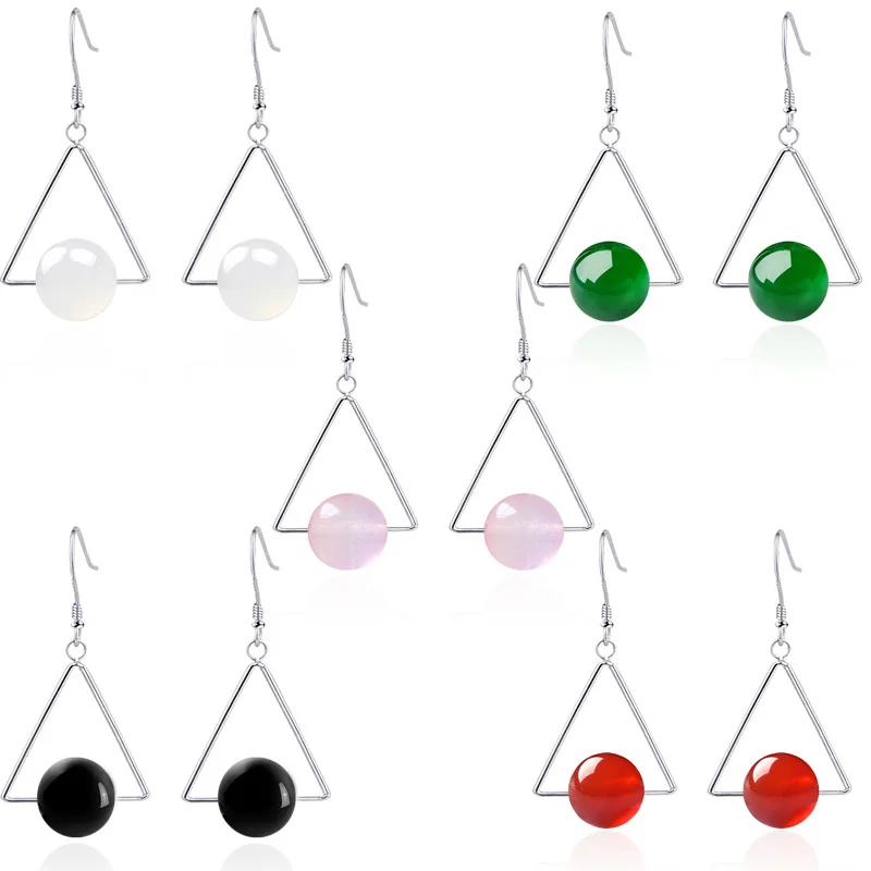 Женские серьги гвоздики из чистого стерлингового серебра 925 пробы роскошные