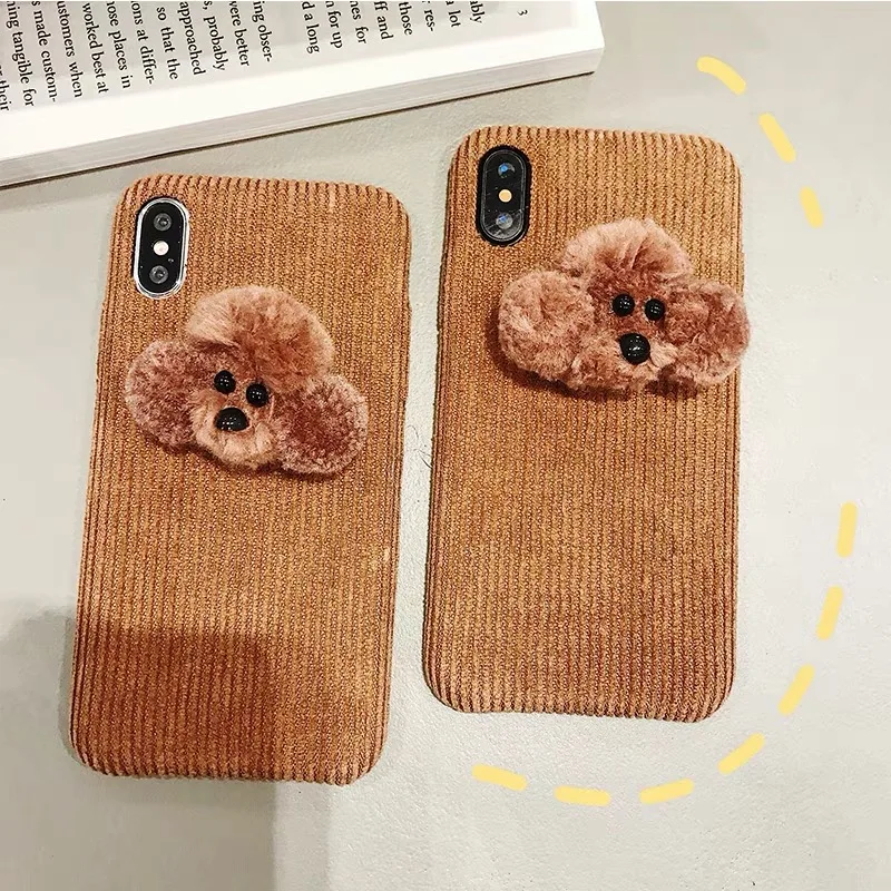 Милый мультяшный чехол с собакой для iPhone XS Max XR X 6 6S 7 8 Plus чехлы телефонов 3D