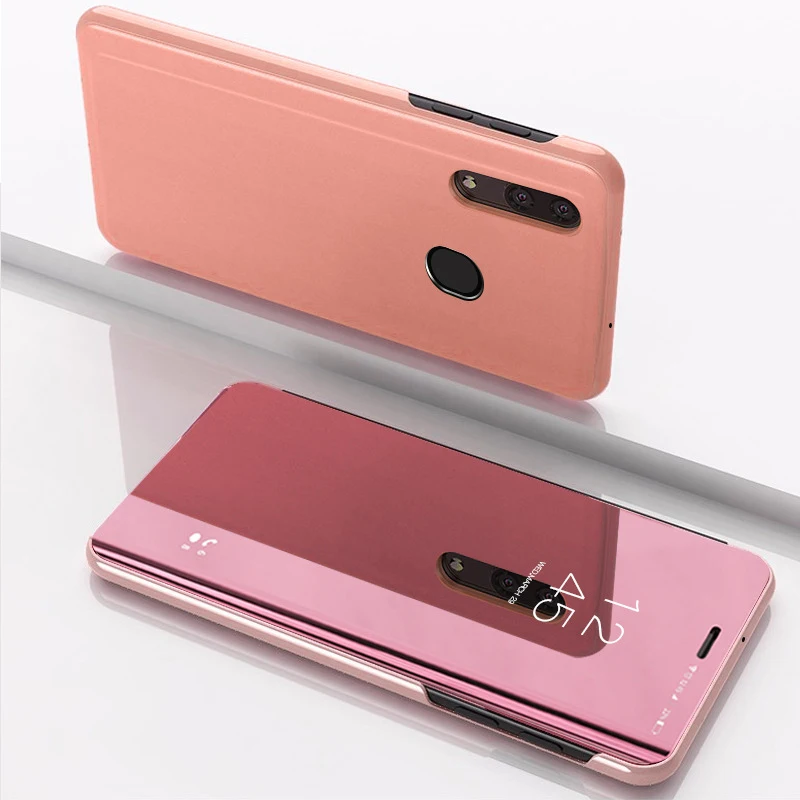 Роскошный зеркальный Чехол-книжка чехол для samsung A50 A10S A20S A20e A10e M30 A80 A90 A70 A60 A40 A30 S10 S9 S8 S6 S7 Edge Note 10 Plus чехол s