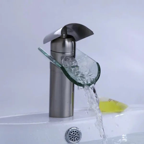 (Прямая поставка) с одной ручкой стеклянный водопад ванная комната кухонная