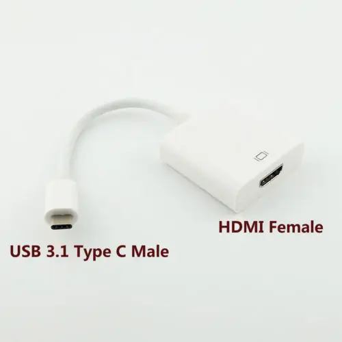 

1 шт., Кабель-адаптер USB 3,1 типа C папа-HDMI мама, 1080P HDTV для Apple MacBook 12 дюймов