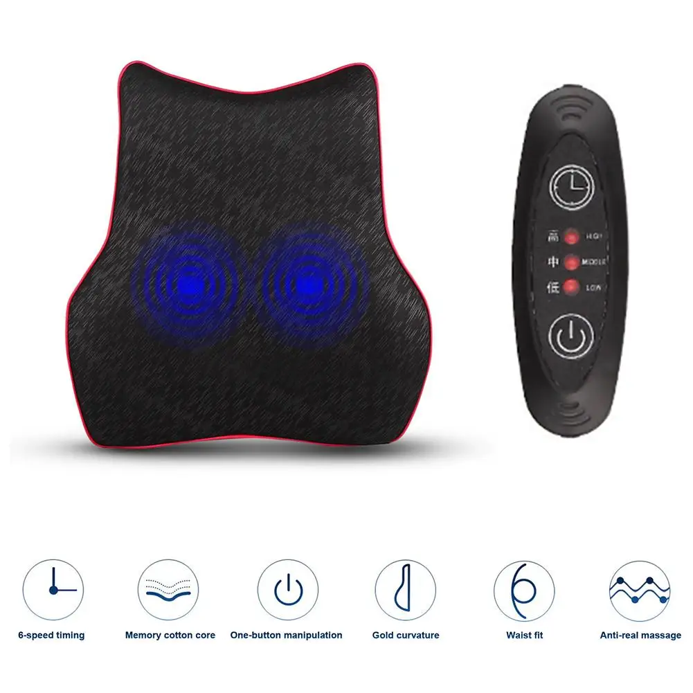 

Electric Back Massage Lumbar Car Electric Home Office Car Multi-function Dual Motor Massage Lumbar Lumbar Pad Coussin Voiture