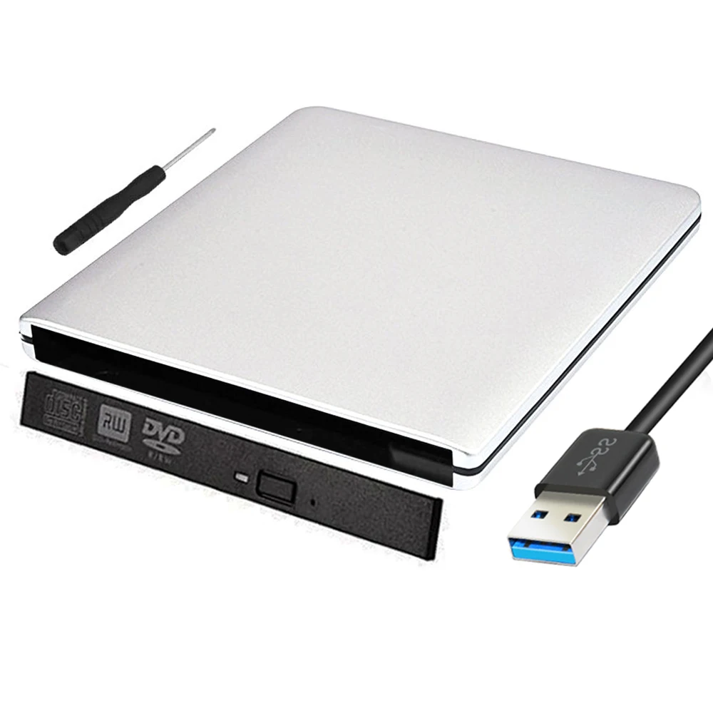 Алюминиевый 12 7 мм USB 3 0 внешний DVD Оптический привод Корпус SATA II Внешний корпус