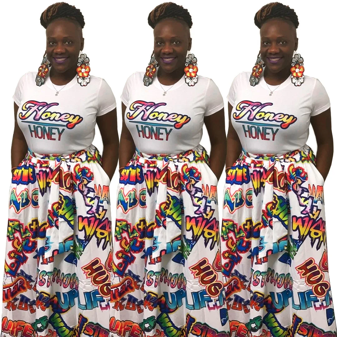 Женская юбка в африканском стиле с цифровым принтом элегантная винтажная