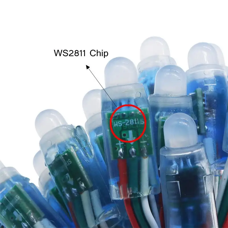 SZYOUMY 2000 штук 12 мм WS2811 RGB провод кабель светодиодные модули шнур IP68