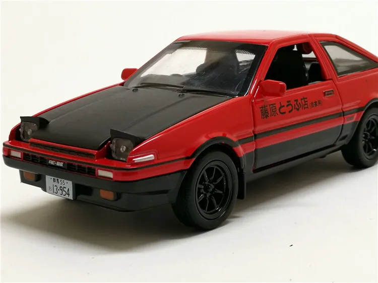 Фильм с тем же абзацем AE86 специальный литой металл ретро автомобиль настольные украшения Коллекция Модель игрушки для детей - Цвет: B