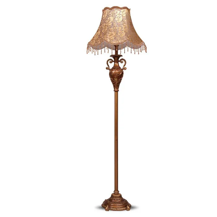floor lamp Европейский стиль, торшер для гостиной, креативный Американский Ретро, для дома, вертикальная настольная лампа для кабинета, спальни, прикроватная лампа LM5131352py - Цвет абажура: floor lamp