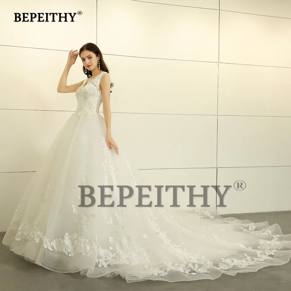 BEPEITHY новый дизайн 2021 бальное платье свадебное с v-образным вырезом Vestido De Novia корт