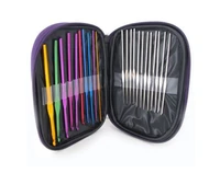 100set practical 22 pcset multi stainless steel needles crochet hooks set knitting needle tools with case yarn craft kit