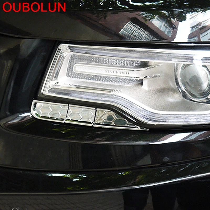OUBOLUN 6 шт./компл. для JEEP Grand Cherokee 2014 2015 2016 2017 серебристый хром ABS устройство очистки