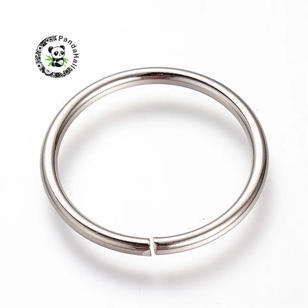

PandaHall 500pc 25x2mm 304 Stainless Steel Linking Jump Rings Jumprings Key Chain for Jewelry Making DIY Findings Chainmail