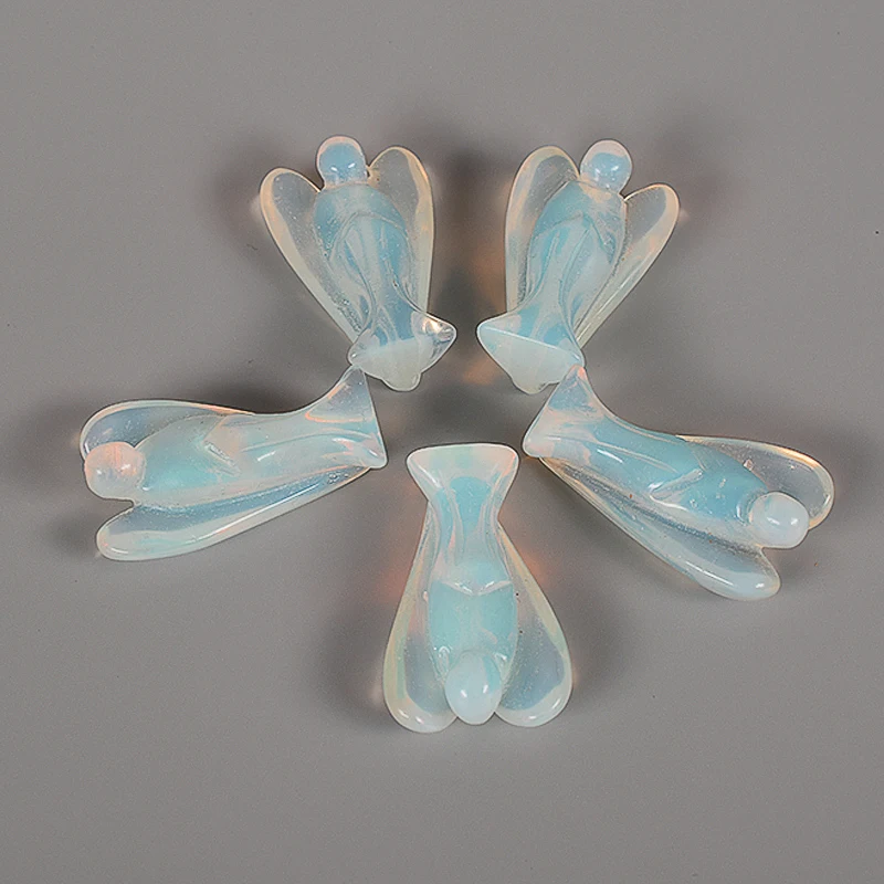 1 шт. ручной работы резные драгоценные камни Опалит Ангел полудрагоценные