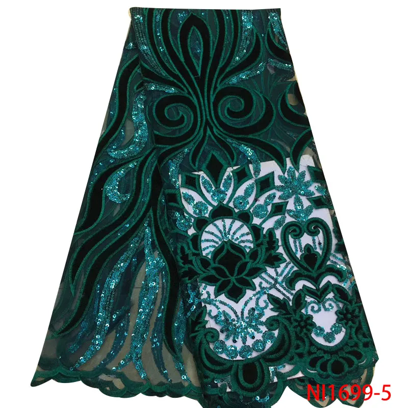 2019 хит продаж французский стиль бархатная кружевная ткань в нигерийском стиле