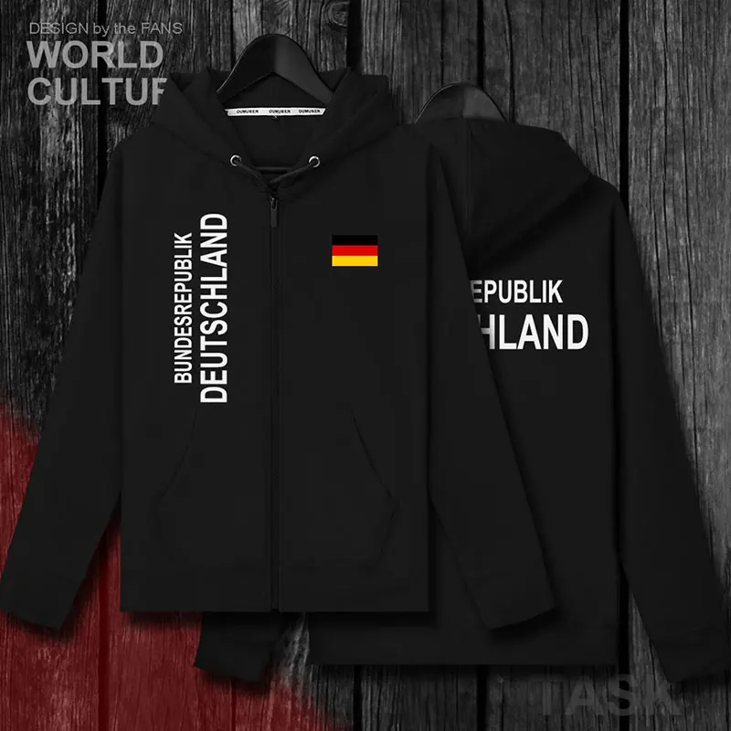 Немецкий y Deutschland Немецкий DE мужской свитер толстовки Зимний кардиган на молнии трикотажные пальто мужские куртки национальная одежда спортивный костюм - Цвет: 01zipper-black-thin